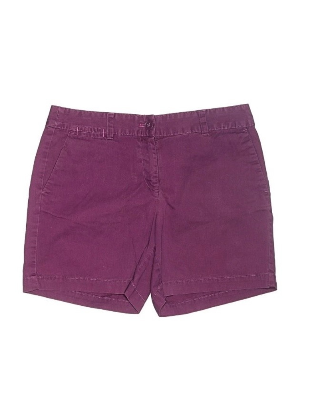 LOFT Plum Chino Bermuda Shorts
